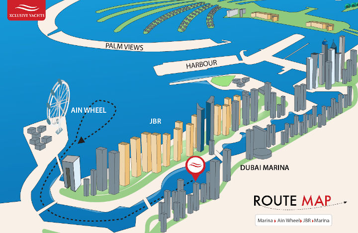 Dubai Ain Wheel Tour Route Map