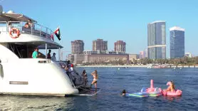 Dubai Party Boat Swimming