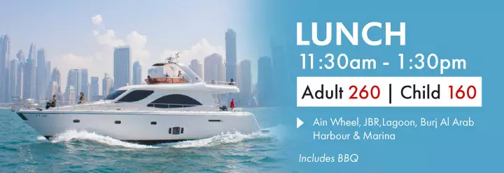 Dubai lunch yacht share tour