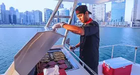 Dubai yacht share tour - Live BBQ