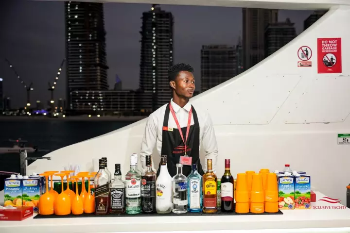 mixologist in yacht