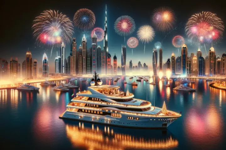 Spectacular New Year's Eve Fireworks Yacht Experience in Dubai Marina |  Xclusive Yachts