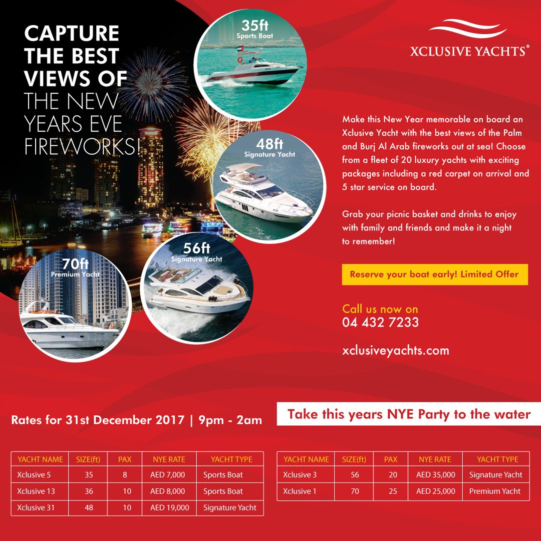 xclusive yachts new year