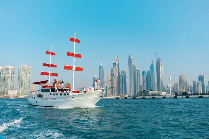 Xclusive Yachts' New Designed Gulet with Dubai Skyline