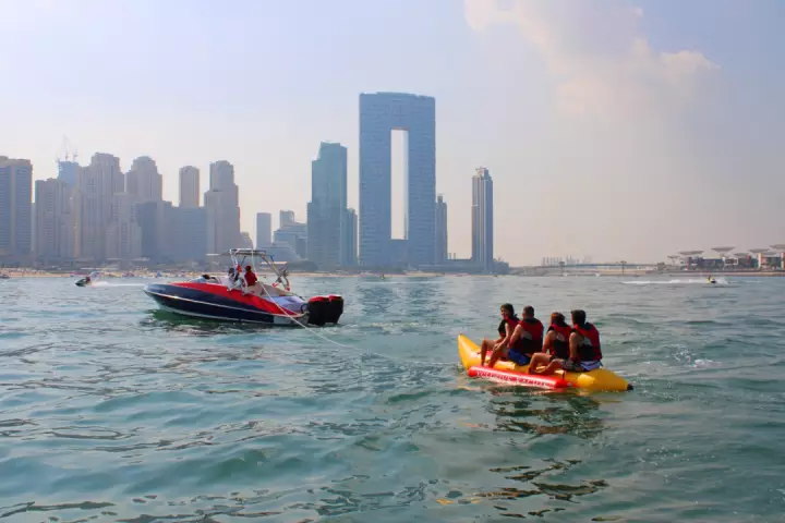 Banana boat ride in Dubai